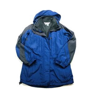 Columbia Sportswear Jacket Parka Women's Size Small Blue w/Zip Out Liner & Hood